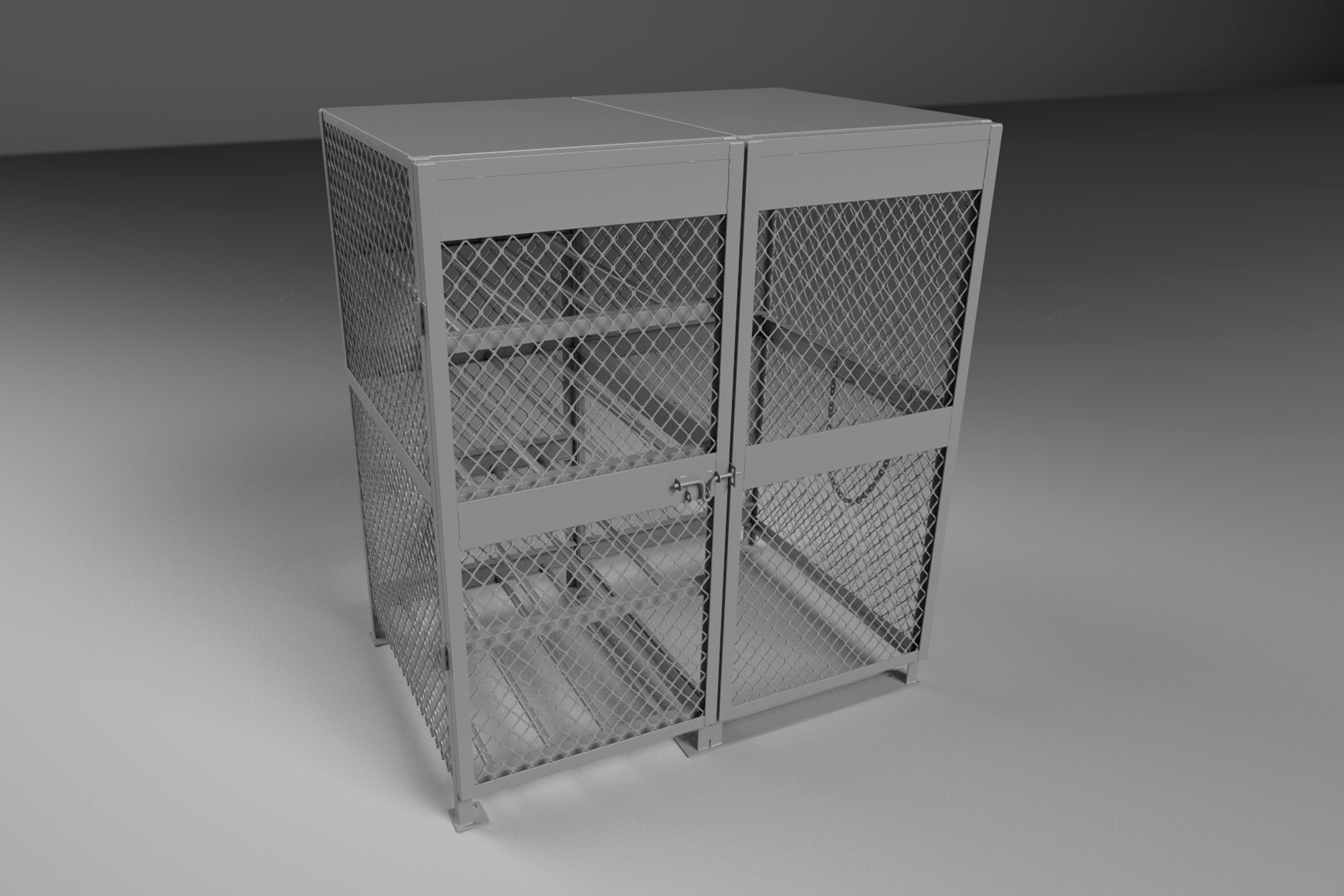 3D model of a box for a gas cylinder 3D model_5