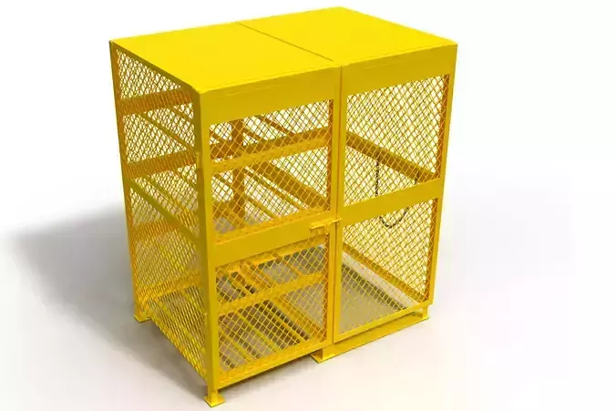 3D model of a box for a gas cylinder