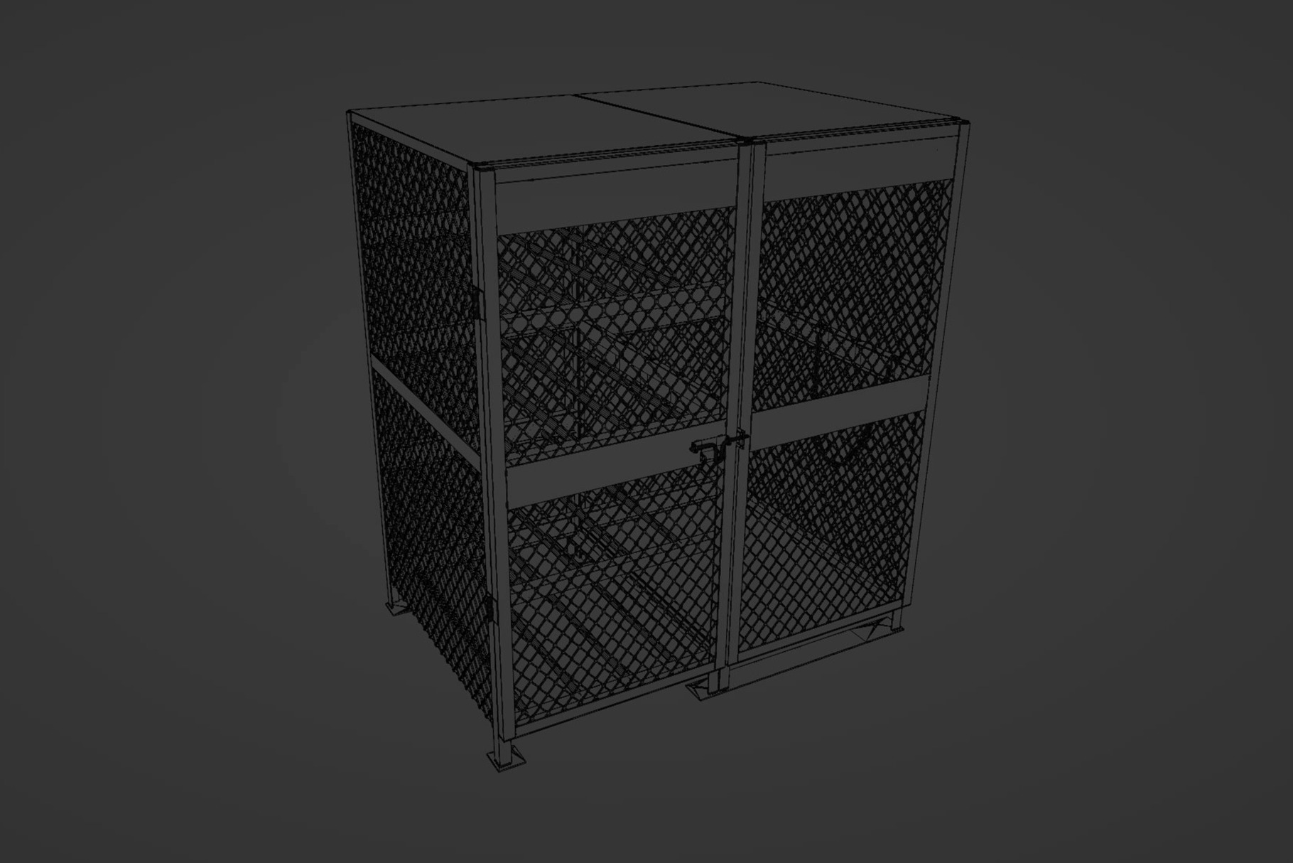 3D model of a box for a gas cylinder 3D model_6