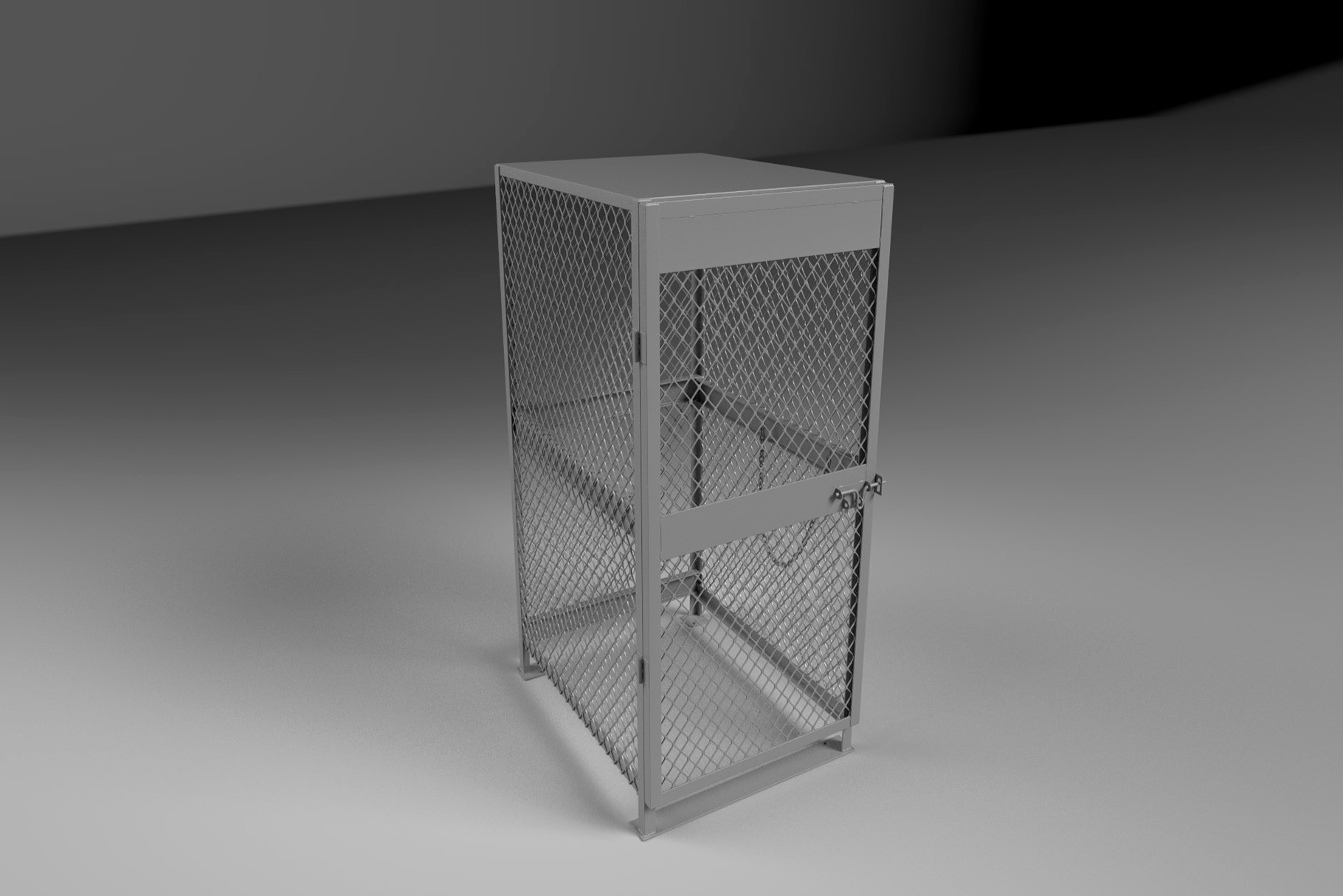 3D model of a box for a gas cylinder 3D model_5