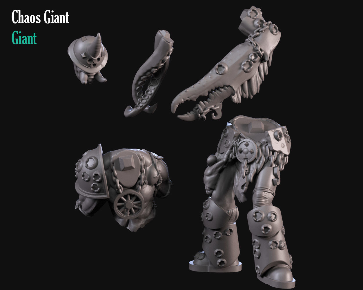 Chaos Giant 3D print model_4