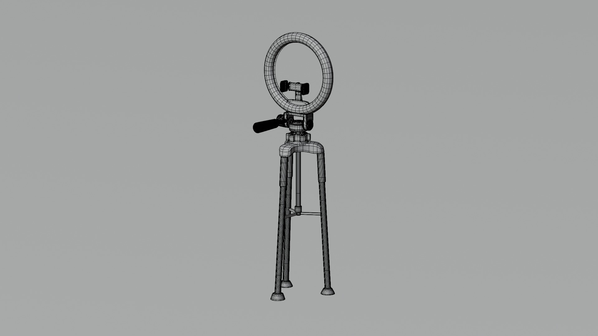 Tripod with Ring Light 3D model_7
