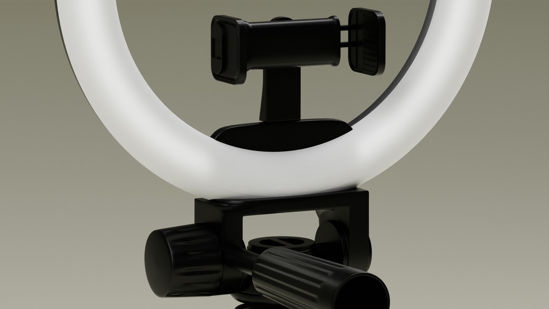 Tripod with Ring Light 3D model_2