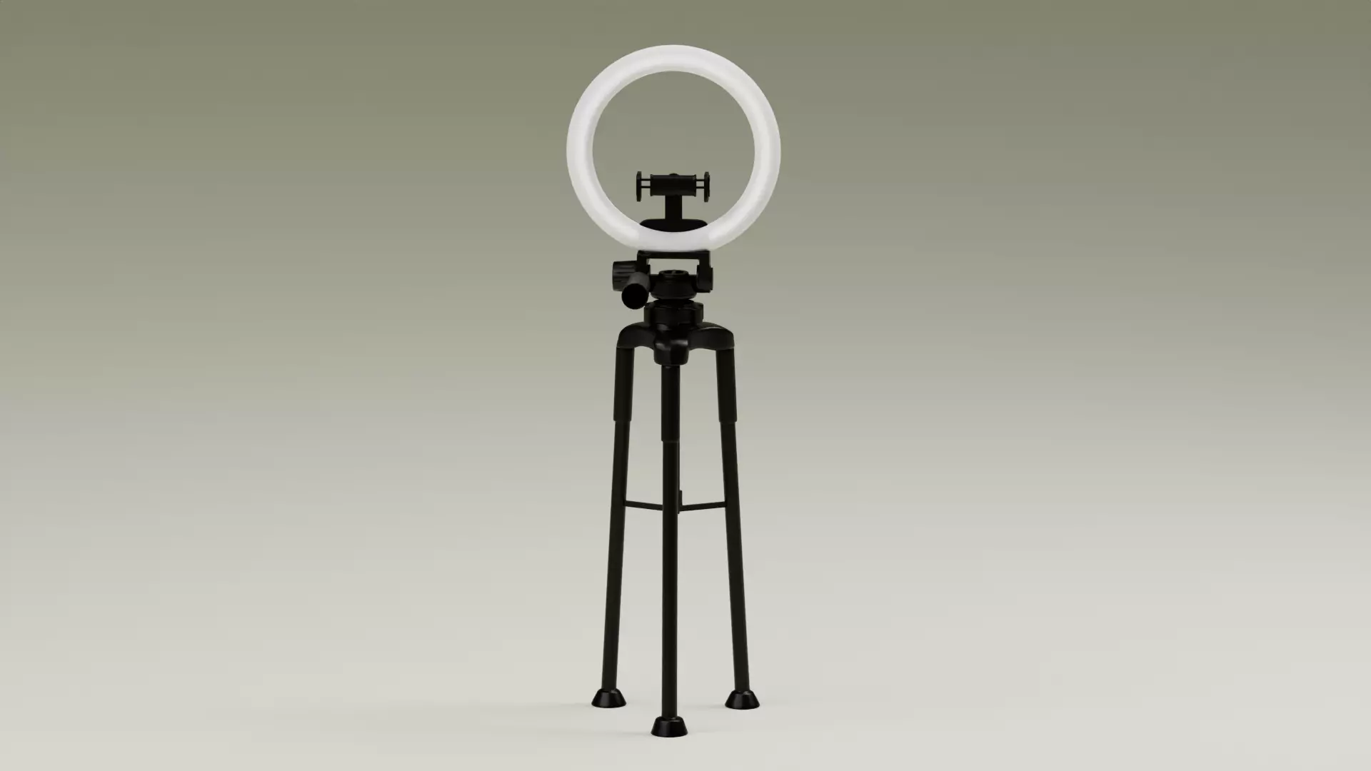 Tripod with Ring Light 3D model_0