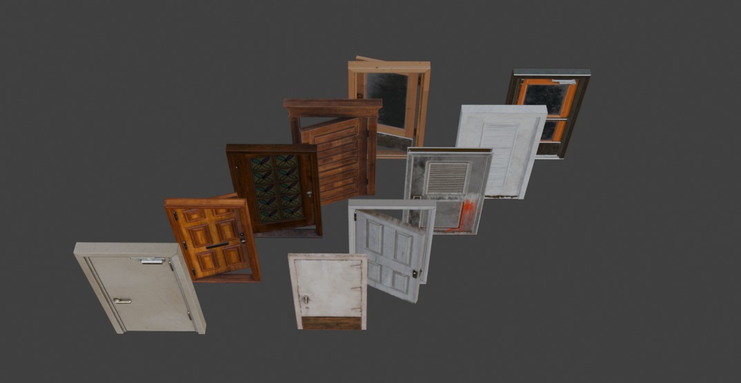 Doors asset pack 3D model_2