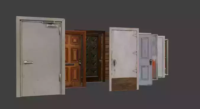 Doors asset pack 3D model Doors asset pack 3D model