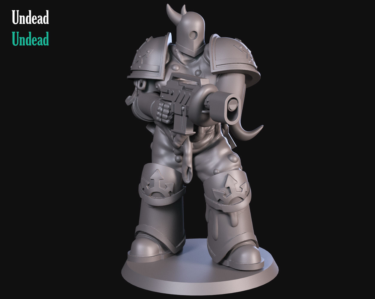 Undead Soldier 3D print model_6