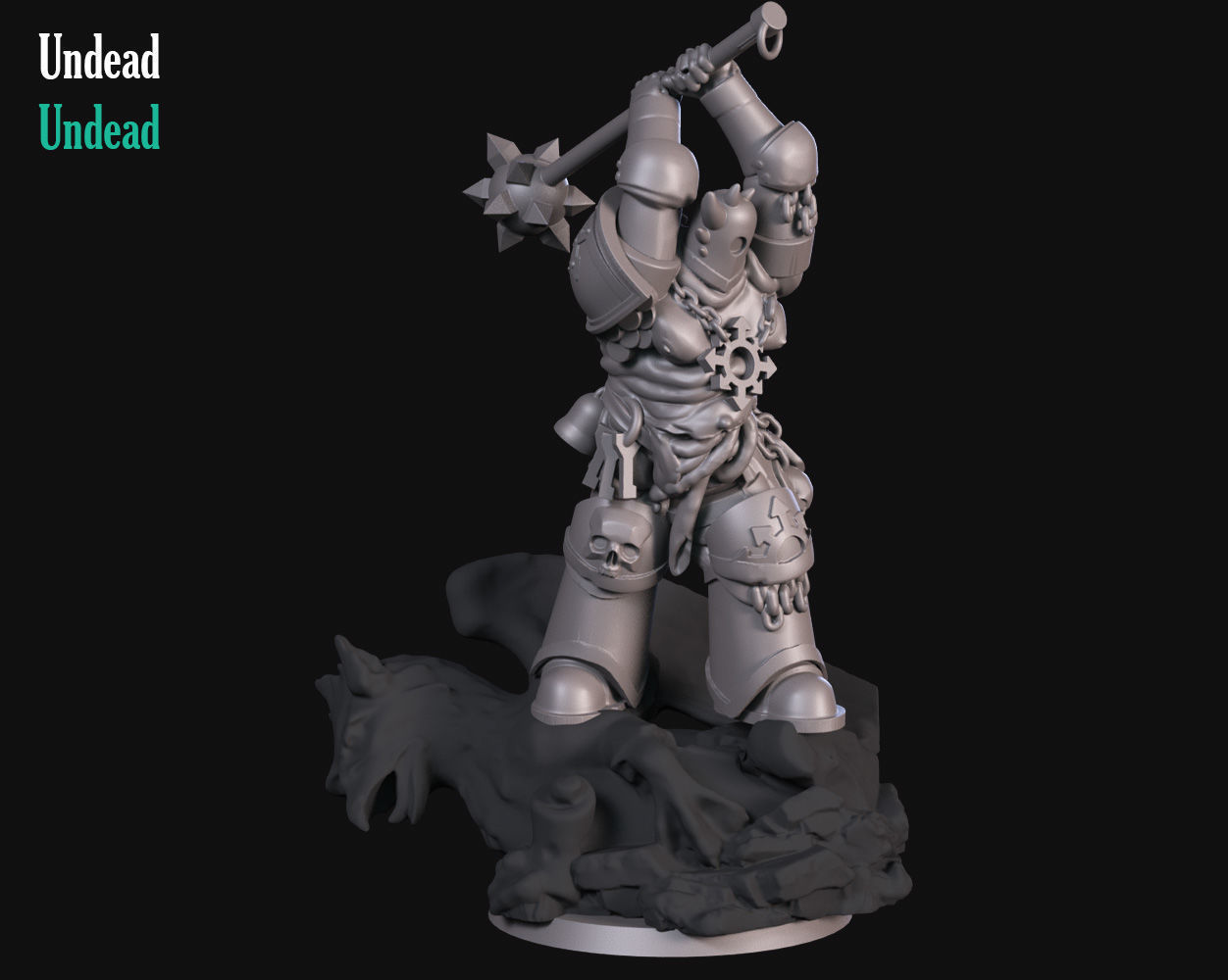 Undead Soldier 3D print model_3