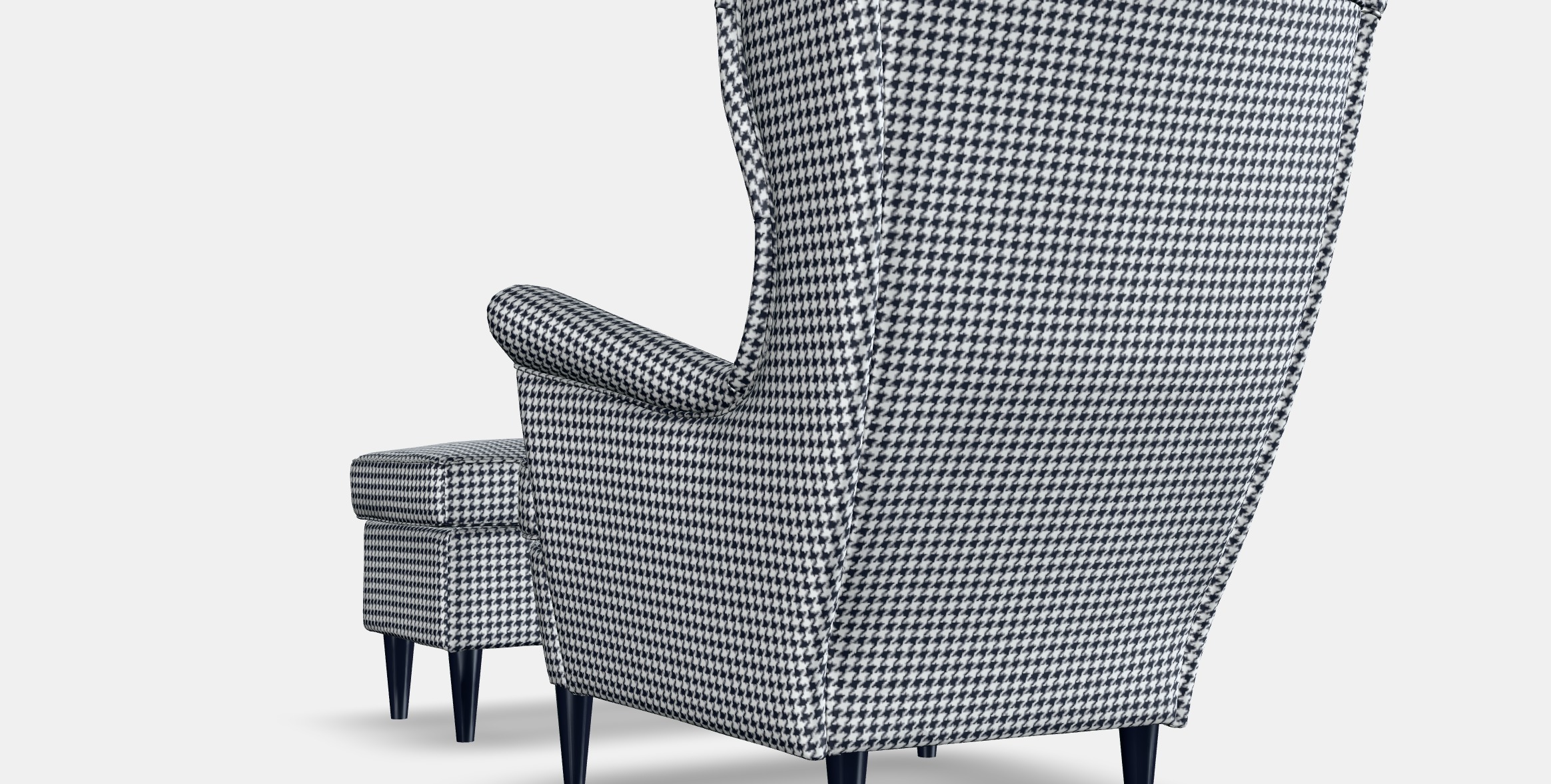 STRANDMON Armchair and footstool 2 Low-poly 3D model_2