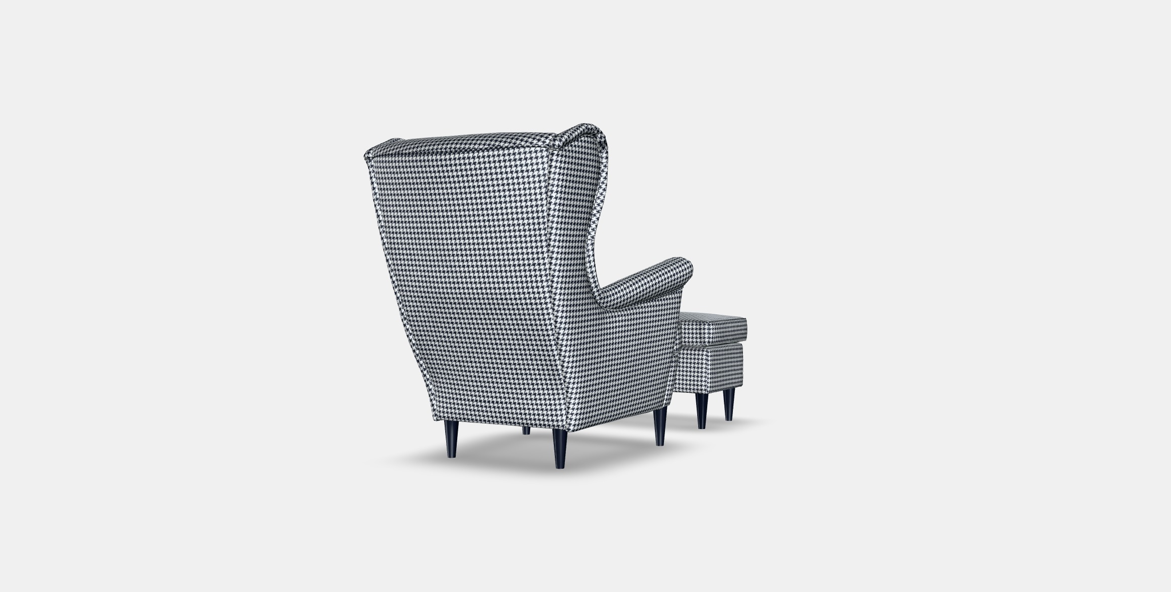STRANDMON Armchair and footstool 2 Low-poly 3D model_5
