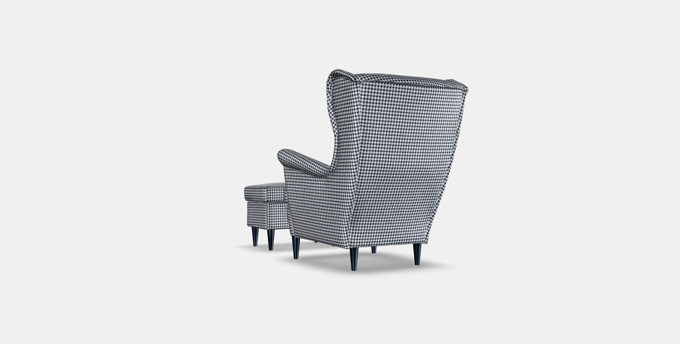 STRANDMON Armchair and footstool 2 Low-poly 3D model_15