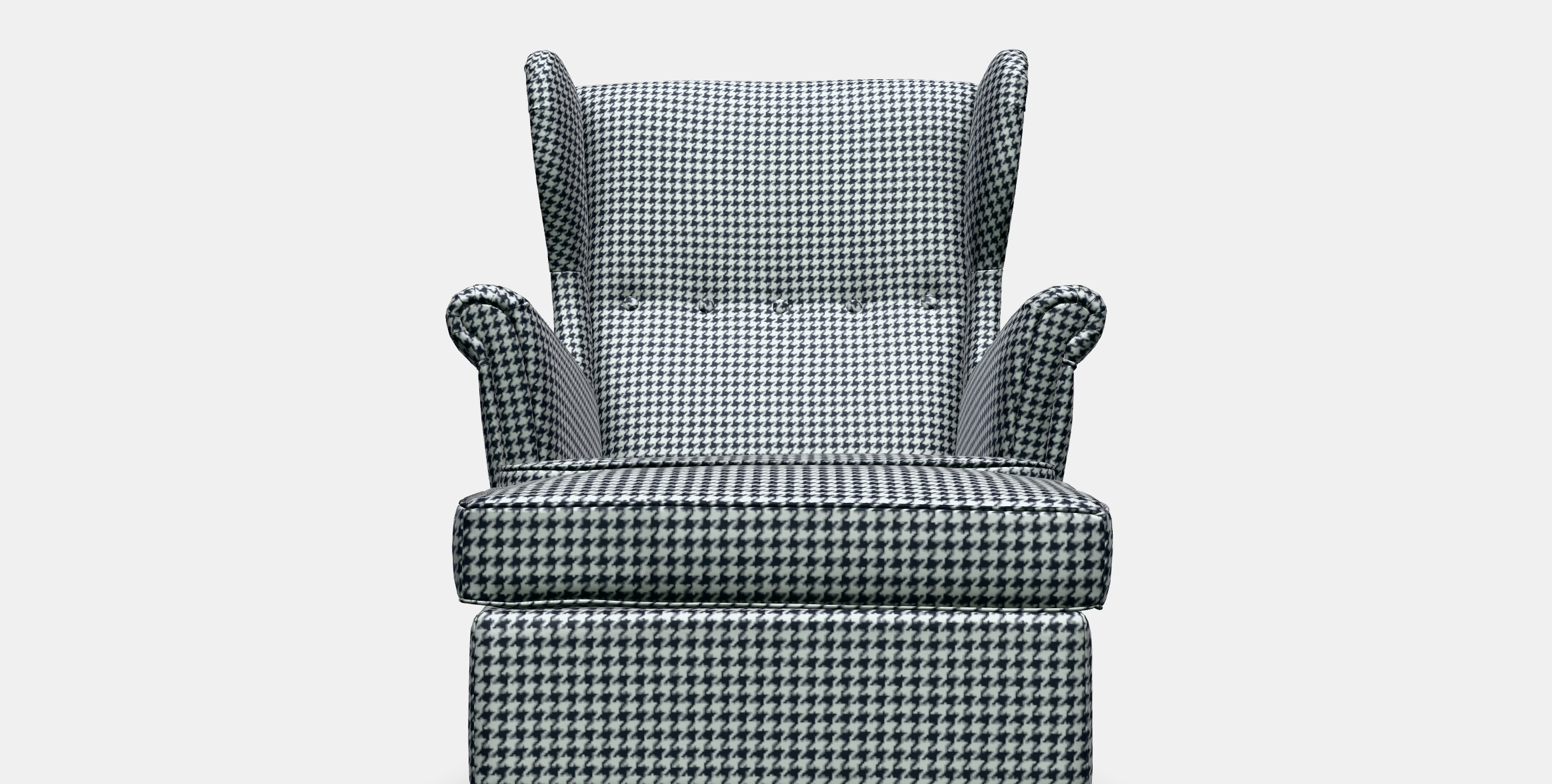 STRANDMON Armchair and footstool 2 Low-poly 3D model_11