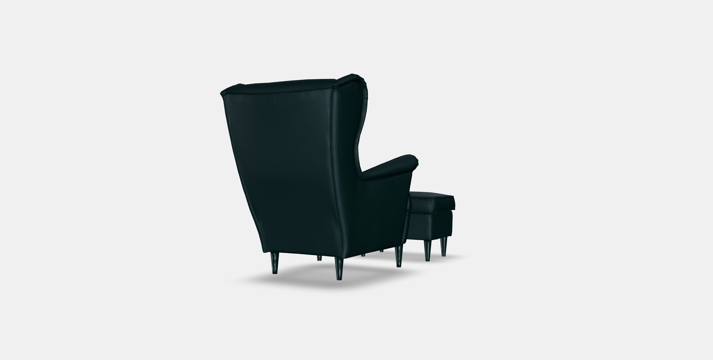 STRANDMON Armchair and footstool 3 Low-poly 3D model_5