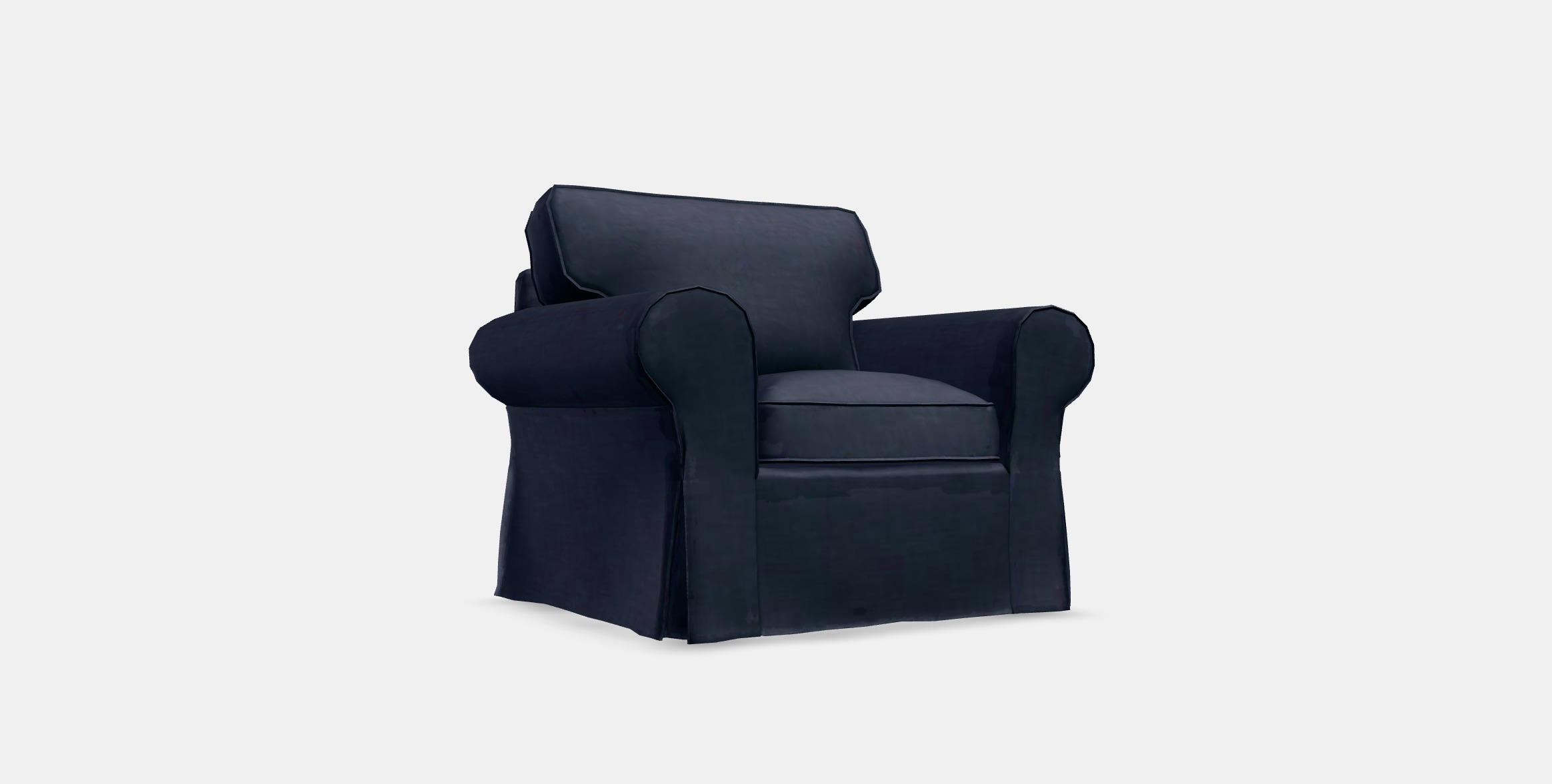 EKTORP Armchair Low-poly 3D model_3