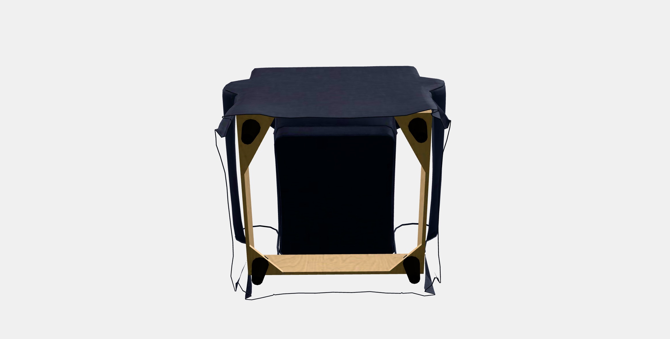 EKTORP Armchair Low-poly 3D model_7