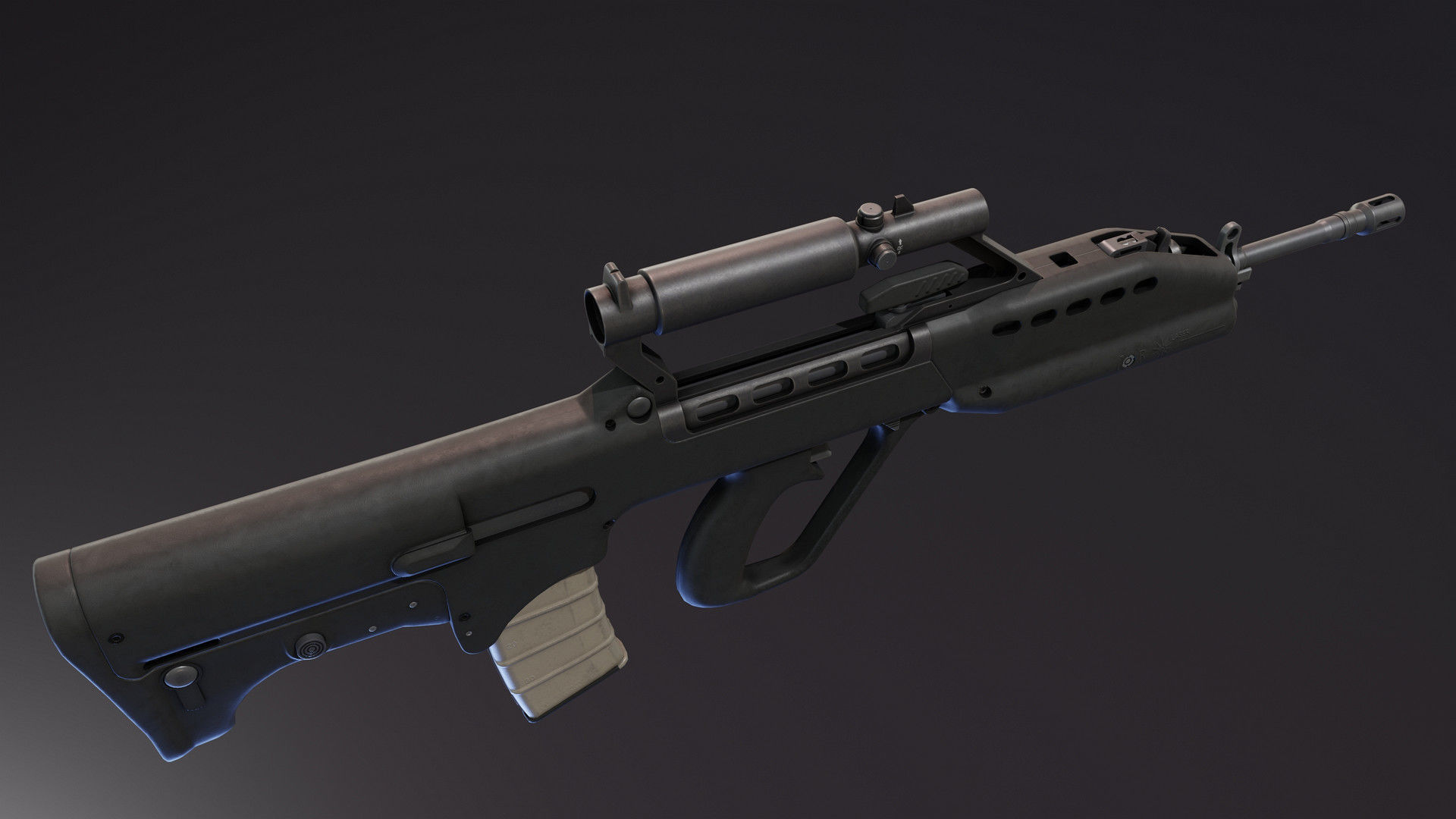 SAR 21 Rifle Low-poly 3D model_7