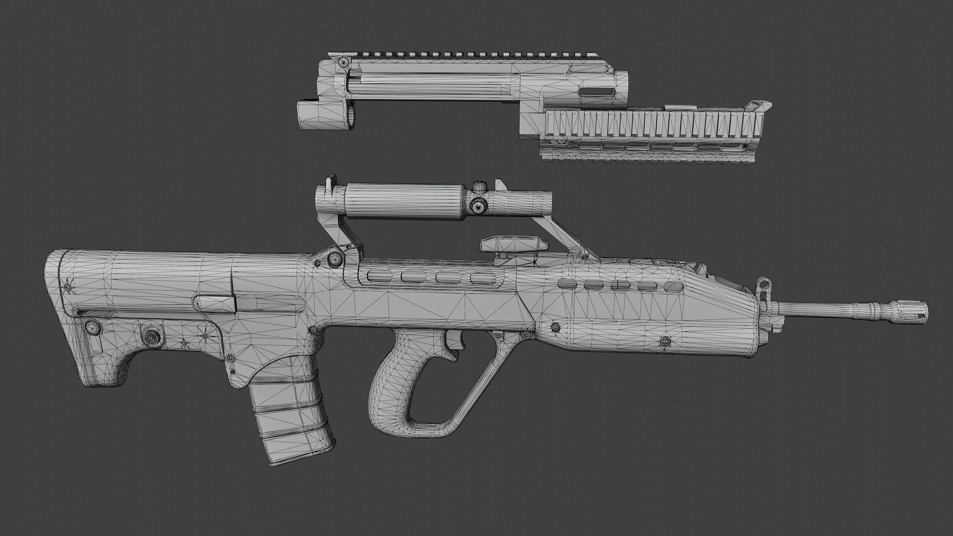 SAR 21 Rifle Low-poly 3D model_13