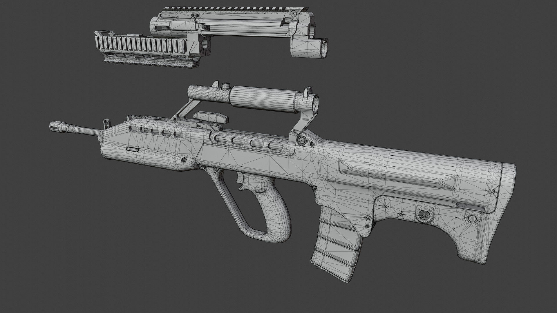 SAR 21 Rifle Low-poly 3D model_12
