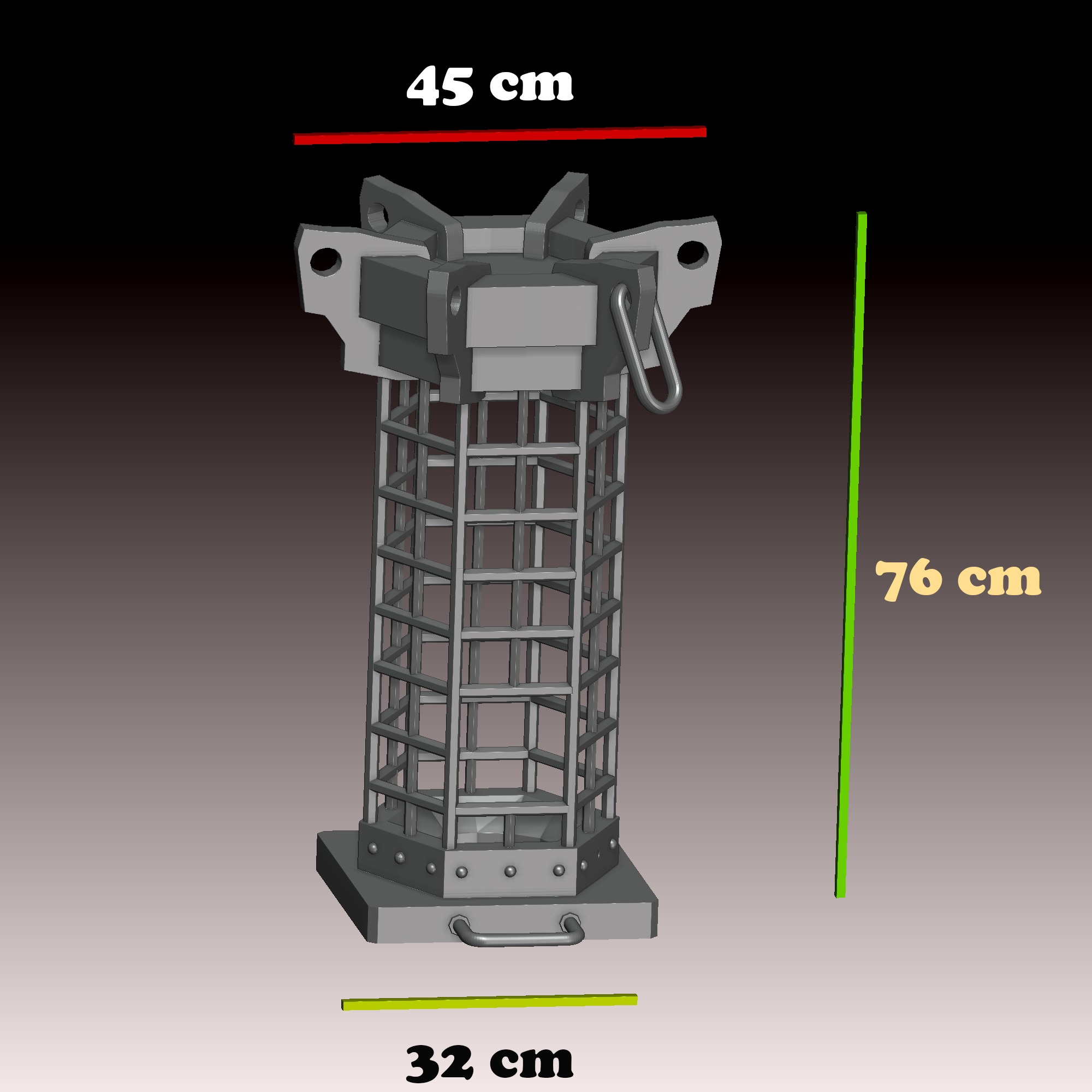Bloodborne Mensis Cage for cosplay  3D print model_7