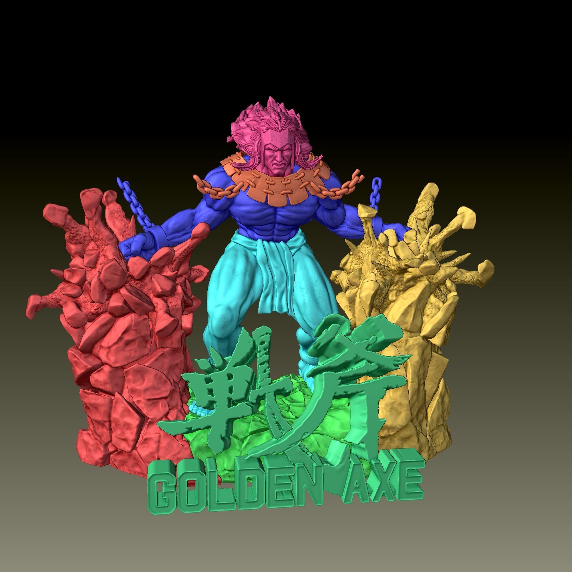 Golden Axe 3 Proud Cragger  3D print model_4