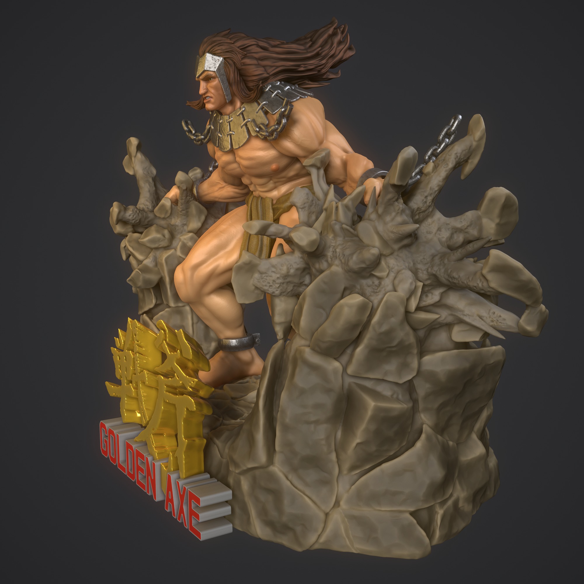 Golden Axe 3 Proud Cragger  3D print model_2