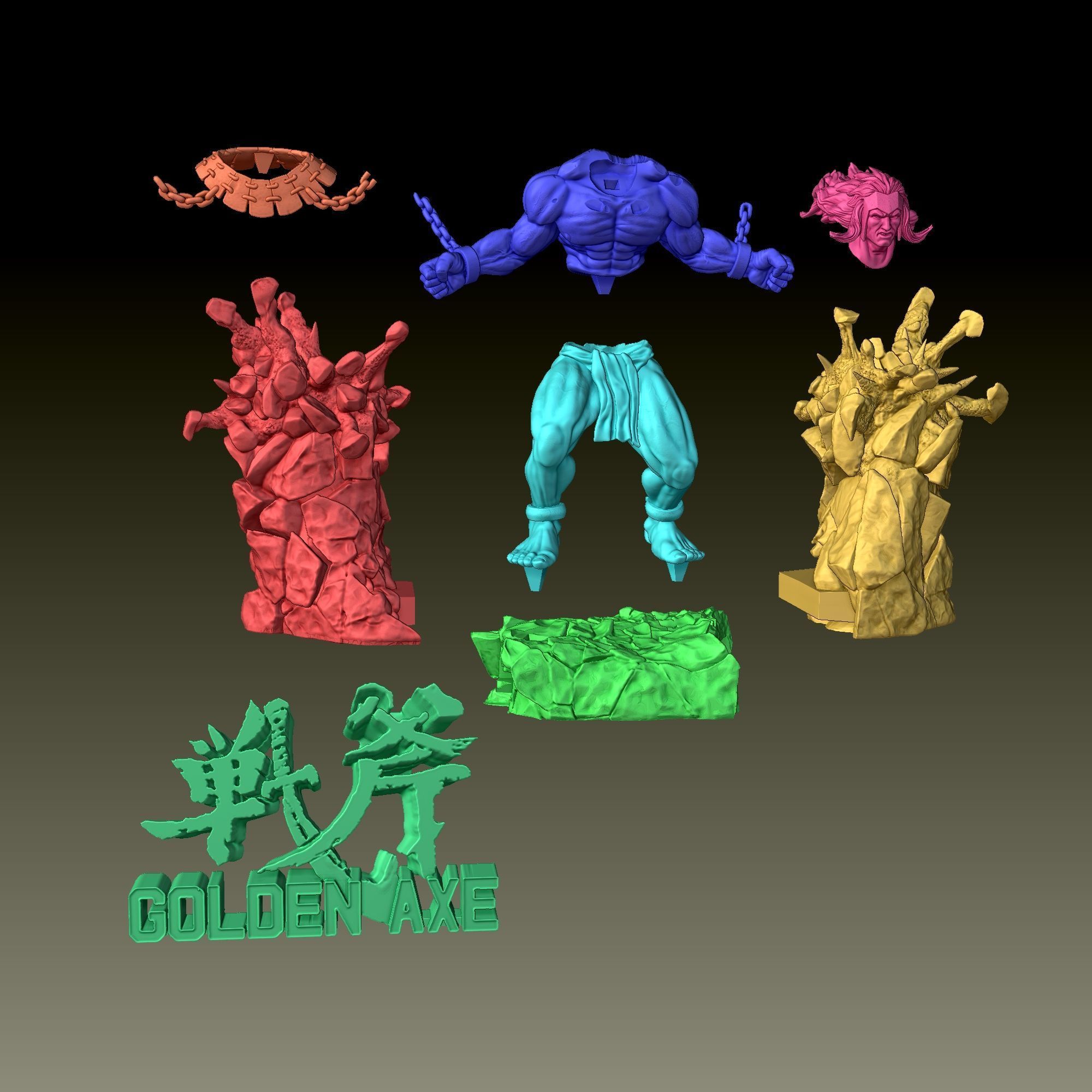 Golden Axe 3 Proud Cragger  3D print model_5