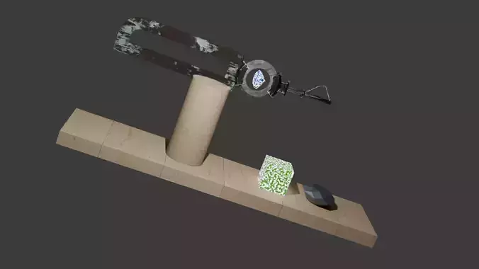 Post-Punk Sword Game-Ready Free low-poly 3D model