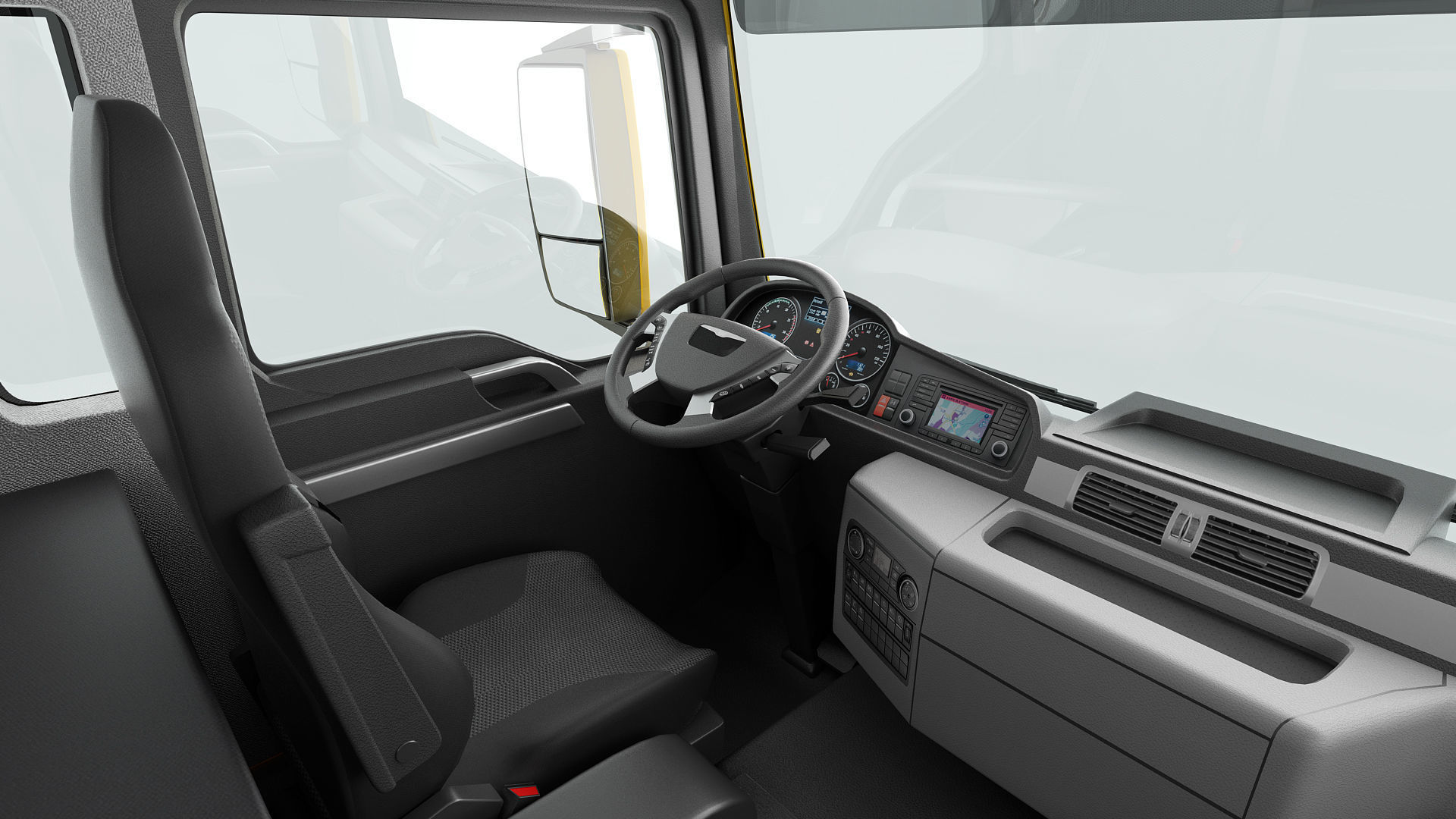 Truck 4X2 with Tipper Trailer 3D model_18