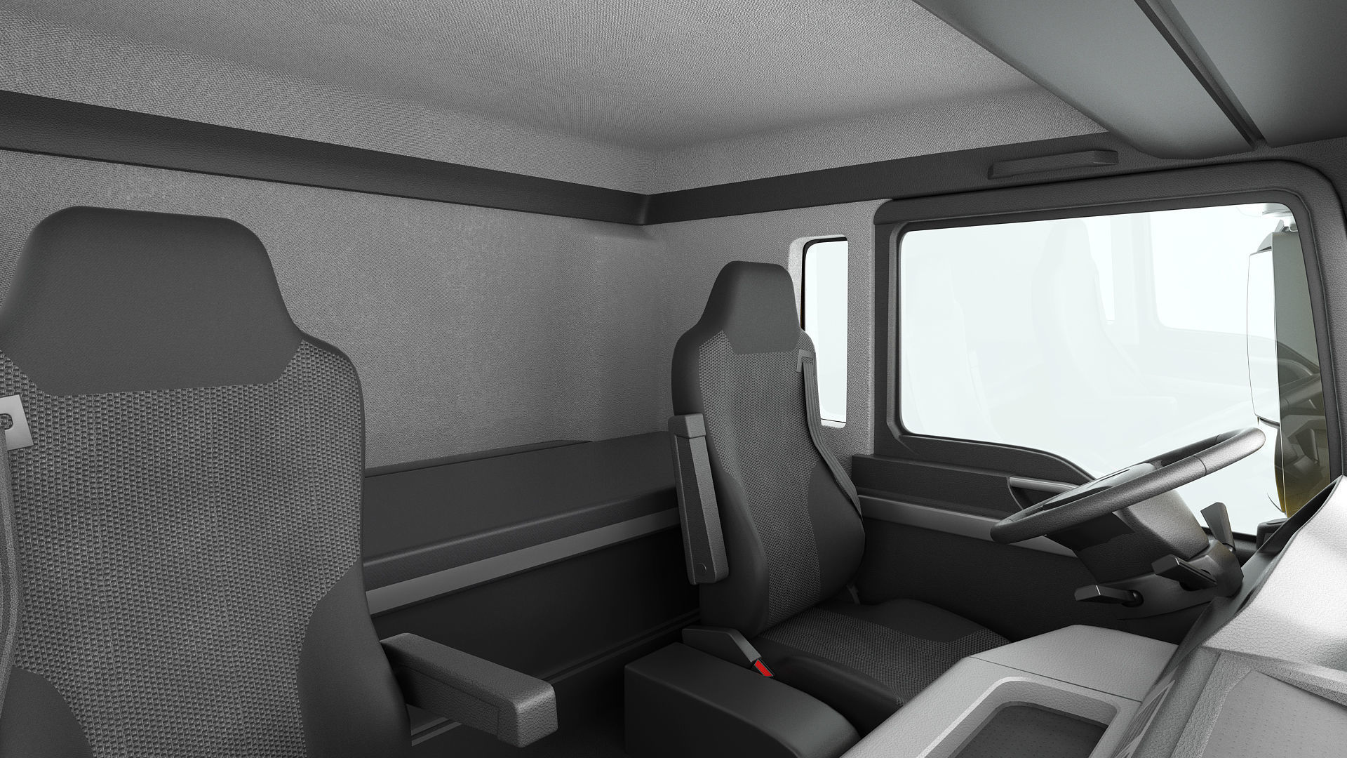 Truck 4X2 with Tipper Trailer 3D model_16