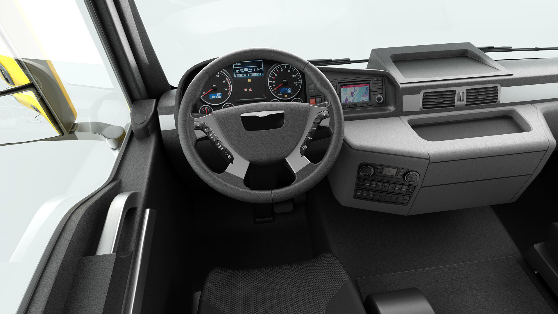 Truck 4X2 with Tipper Trailer 3D model_17