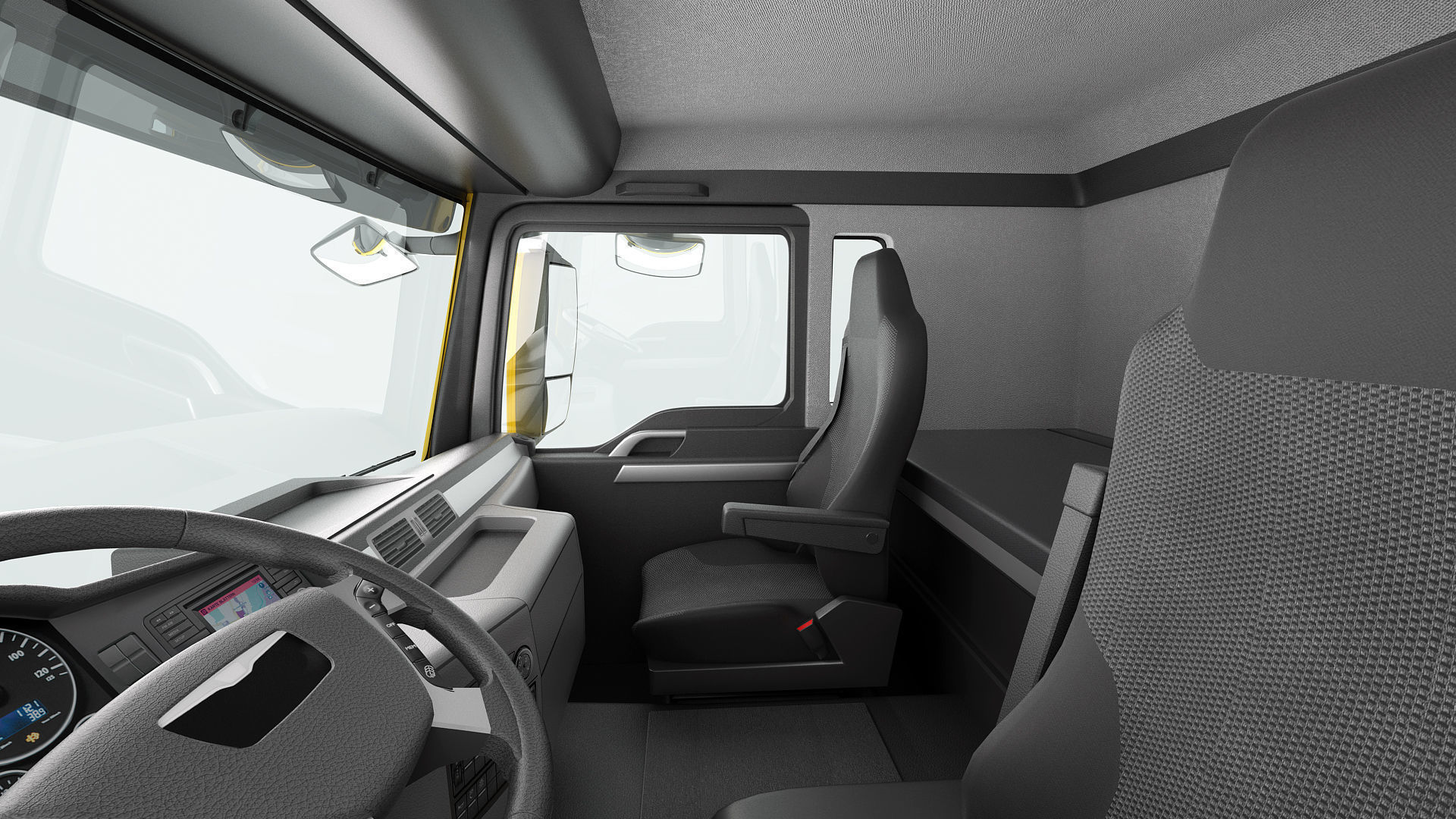 Truck 4X2 with Tipper Trailer 3D model_14