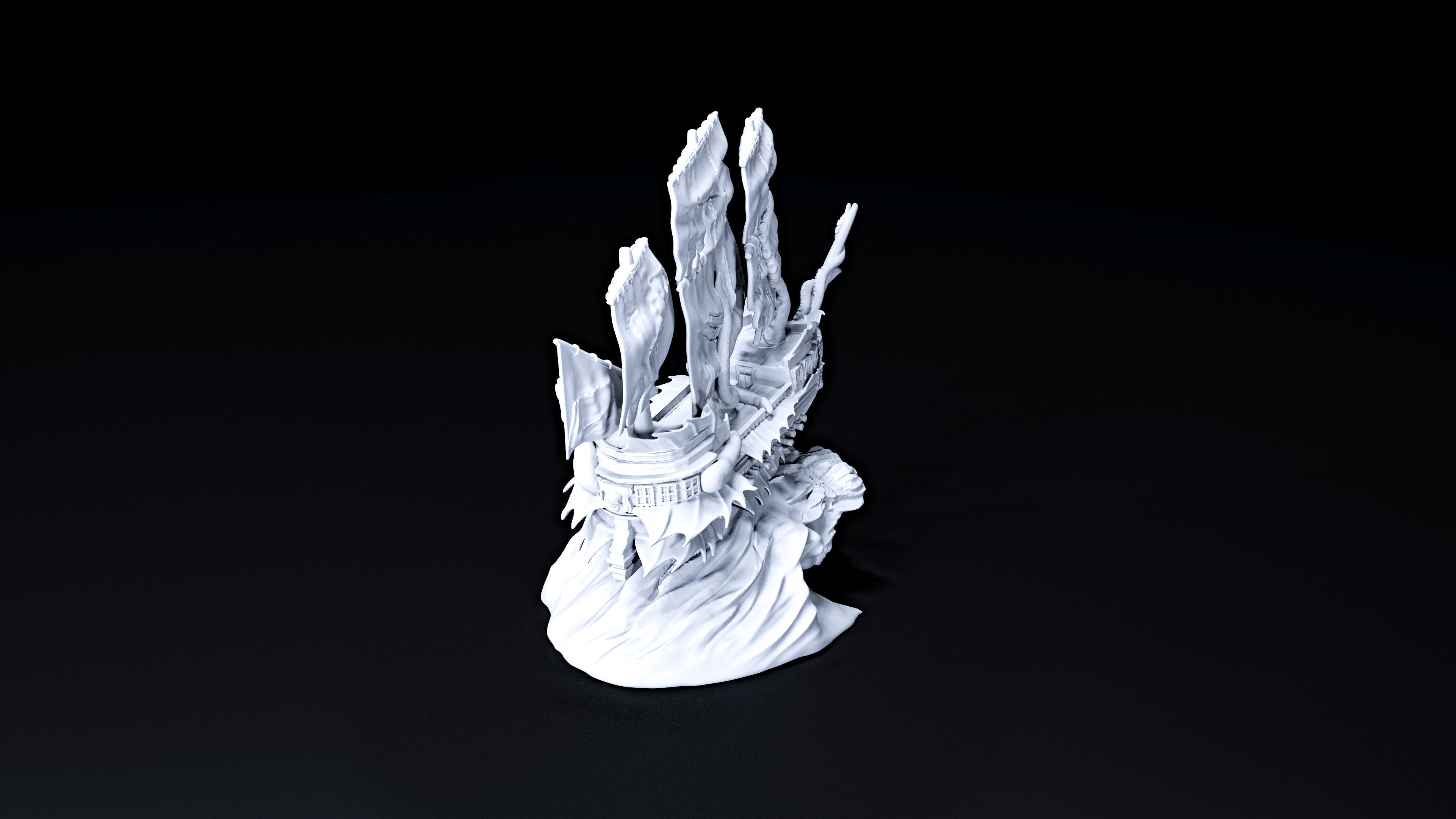mini returned pirate ship gk new 3D print model_1