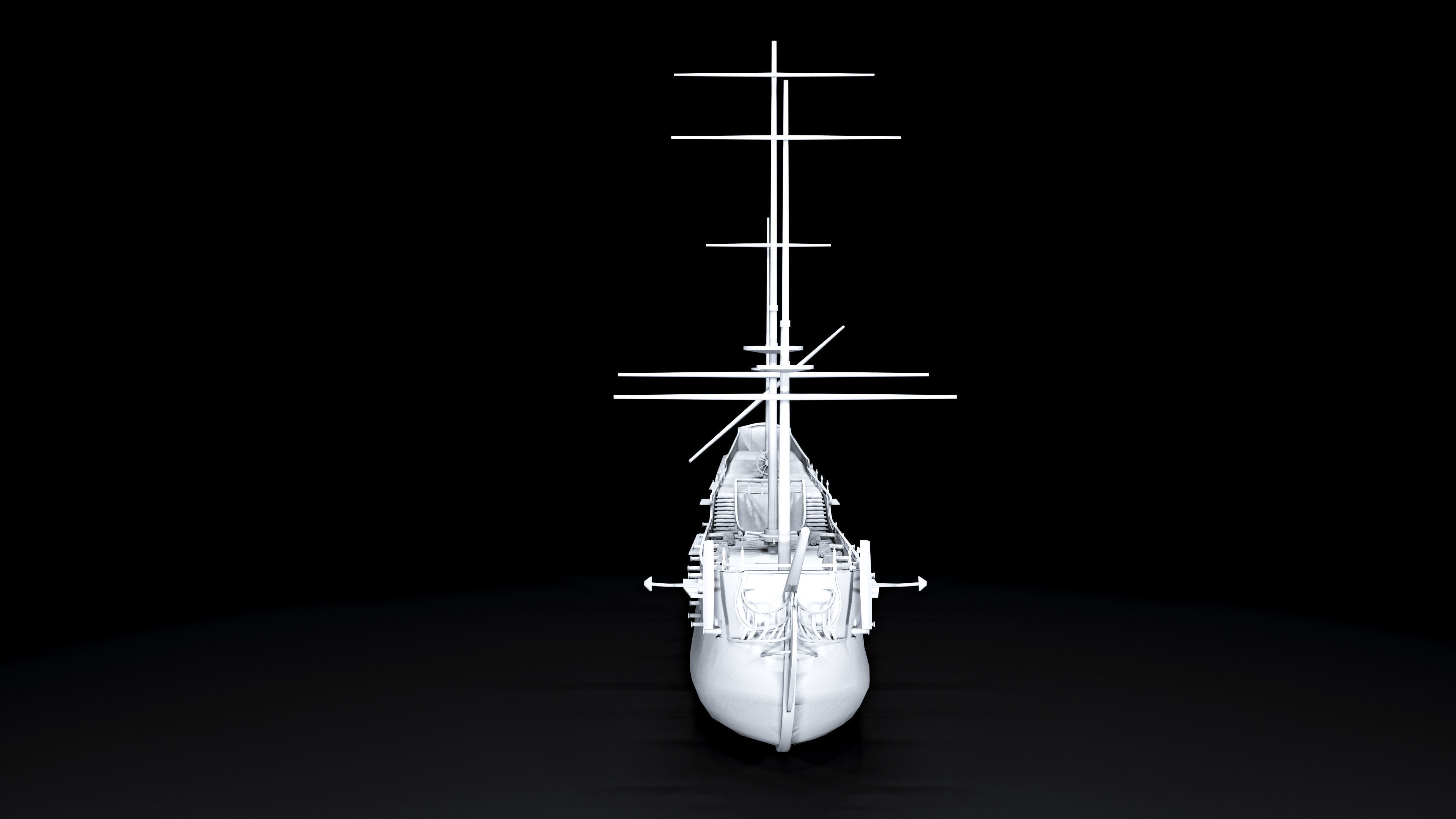 Black Pearl ship 3D print model_2