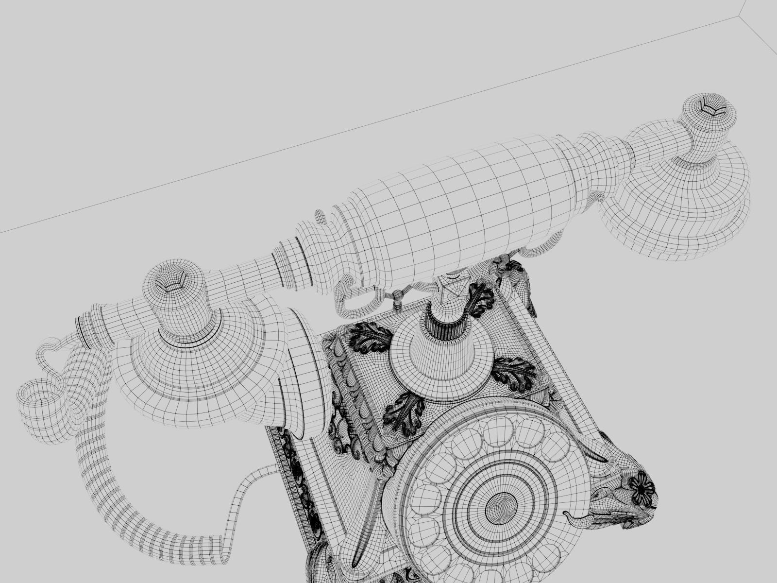 Antique telephone Free 3D model_9