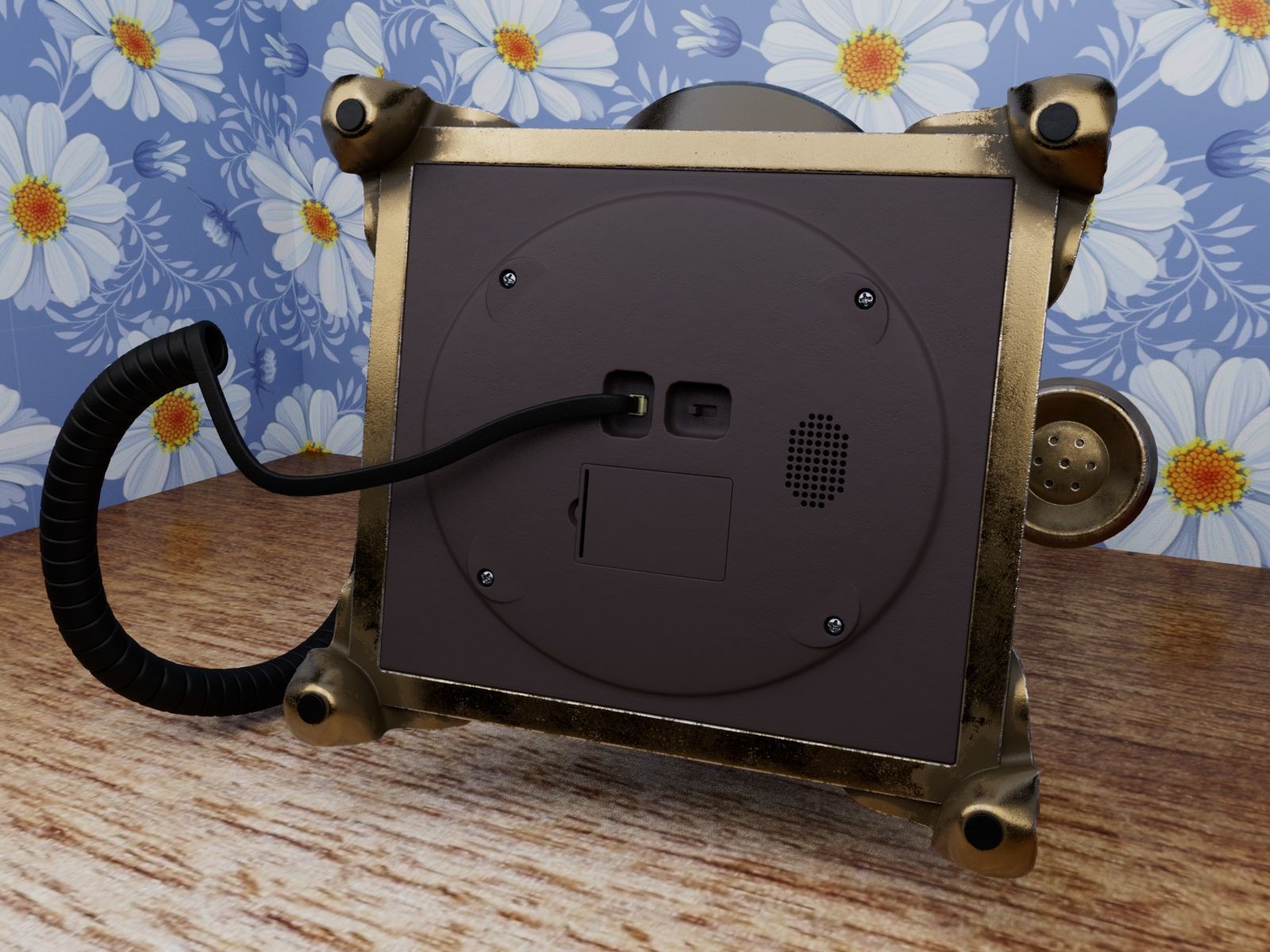 Antique telephone Free 3D model_5