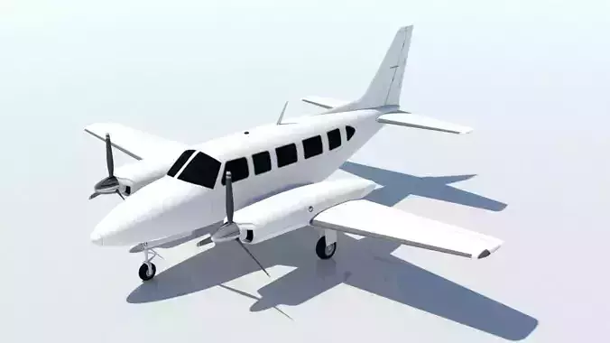 Navajo PA31  low poly static blank aircraft