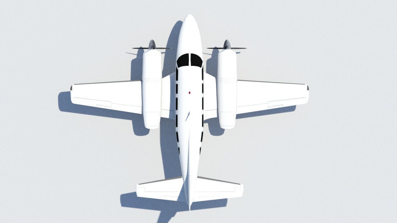 Navajo PA31  low poly static blank aircraft Low-poly 3D model_11