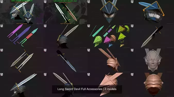 Long Sword Devil Full Accessories