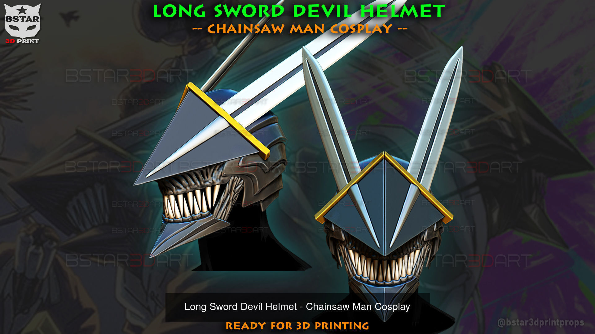 Long Sword Devil Full Accessories 3D Model Collection_2