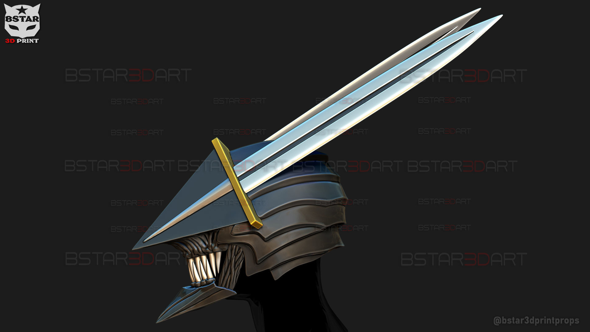 Long Sword Devil Full Accessories 3D Model Collection_9