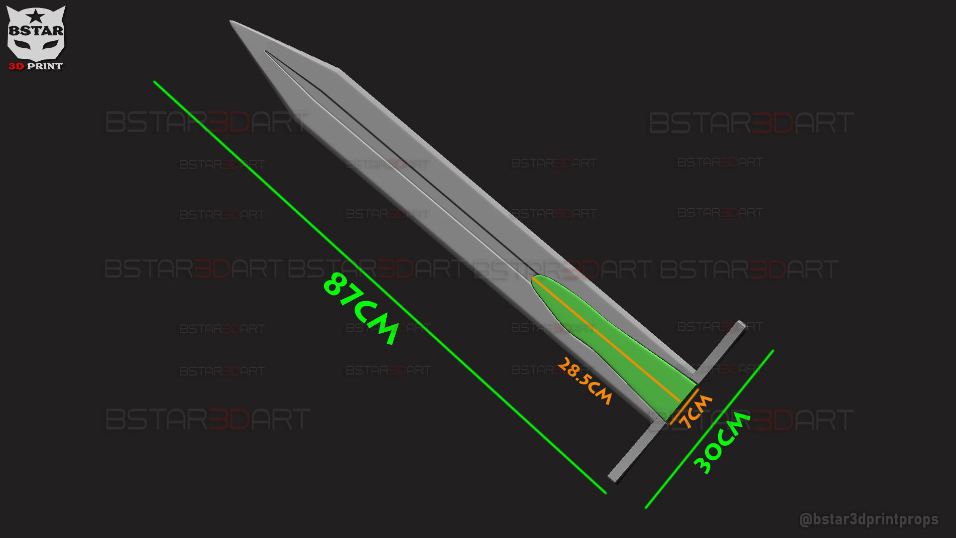 Long Sword Devil Full Accessories 3D Model Collection_5