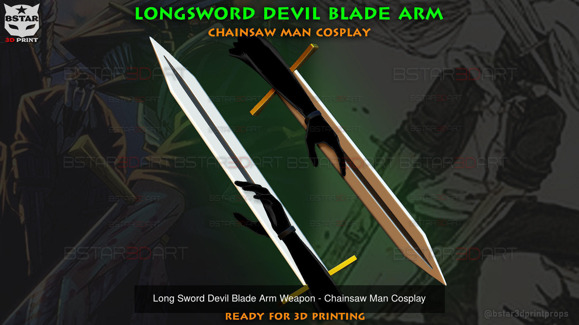 Long Sword Devil Full Accessories 3D Model Collection_3