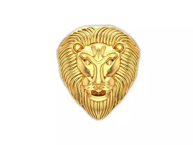0212 - Simple Lion face Pendant