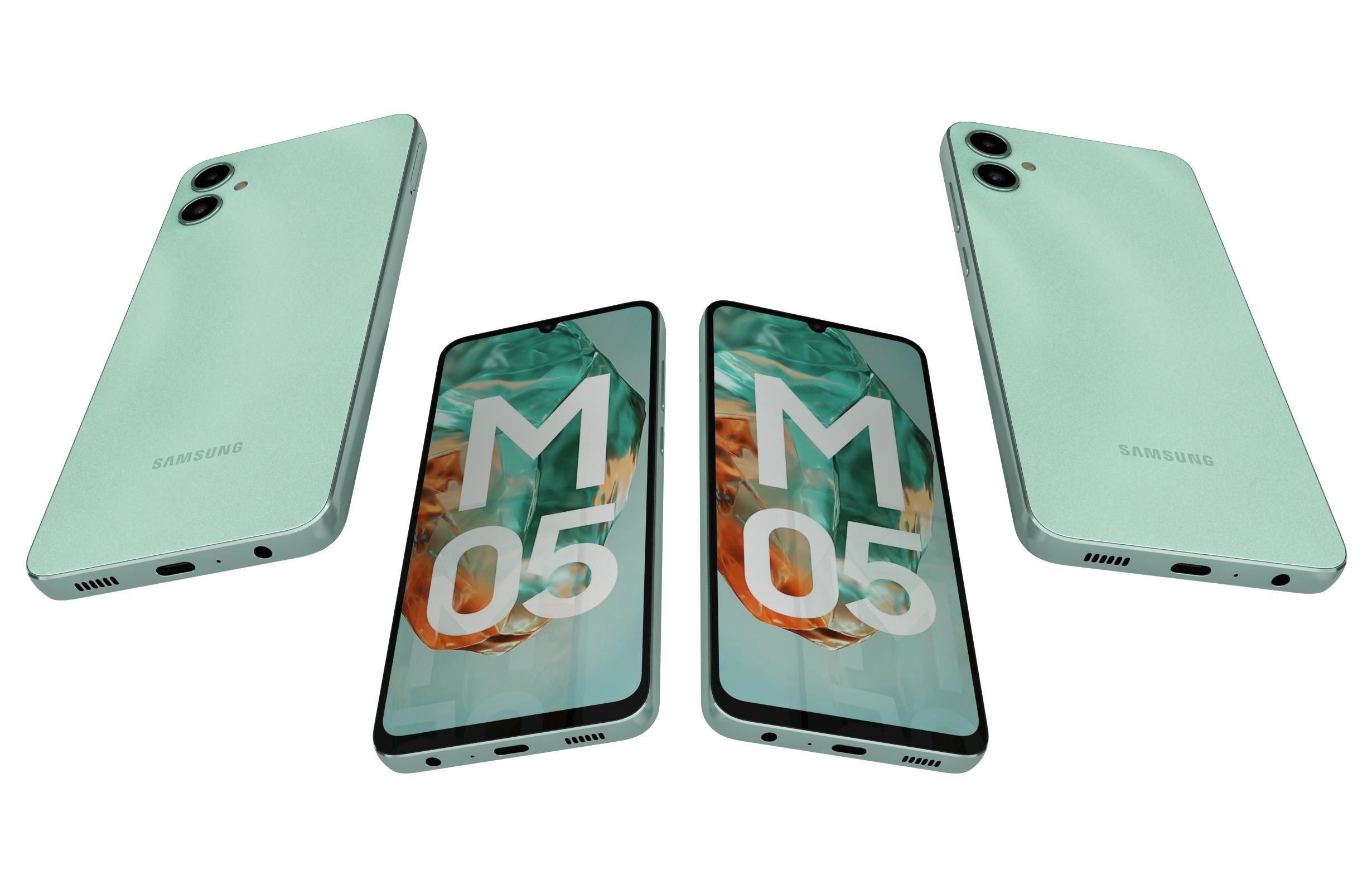 Samsung Galaxy M05 Light Blue 3D model_7