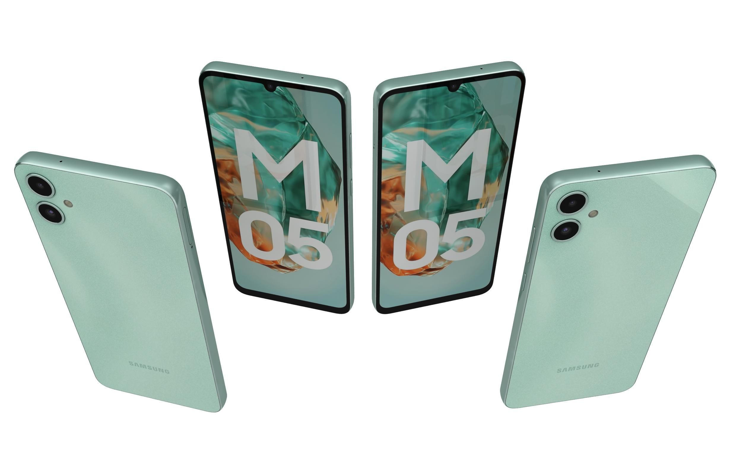 Samsung Galaxy M05 Light Blue 3D model_4