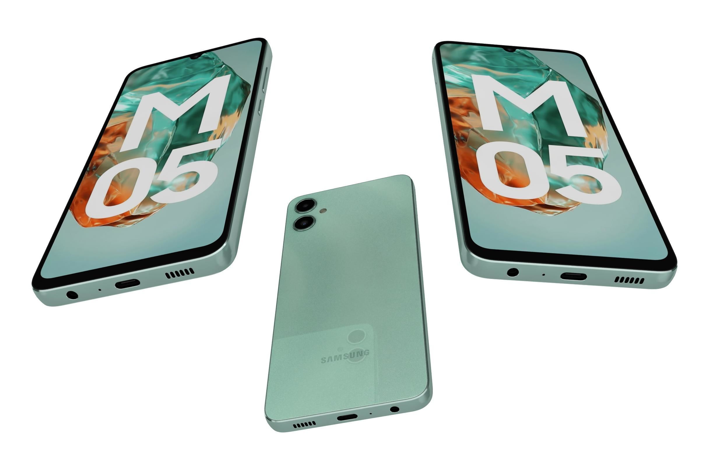 Samsung Galaxy M05 Light Blue 3D model_2