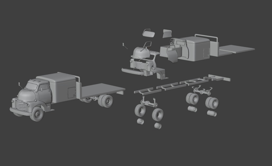 CHEVROLET COE TRUCK 1949 V4 3D print model_6