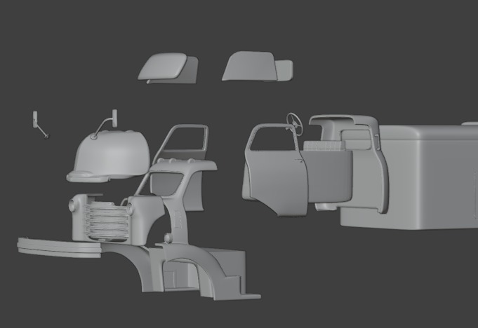 CHEVROLET COE TRUCK 1949 V4 3D print model_8