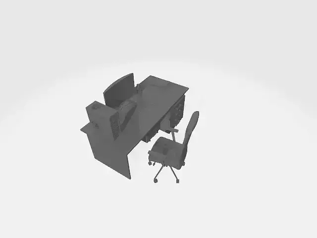 Computer desk 3D model