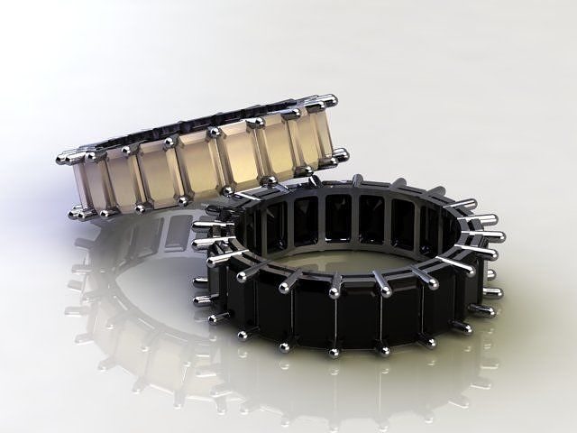 baguette ring 3D print model
